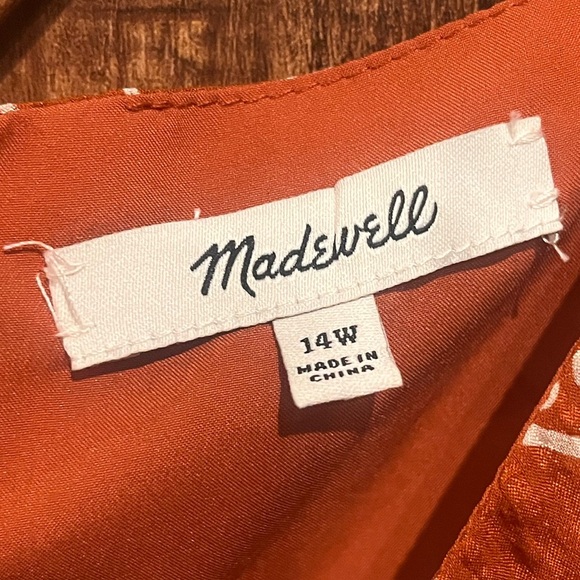 Madewell Womens 100%‎ silk sunflower season tie front mini dress size14 - Picture 4 of 6